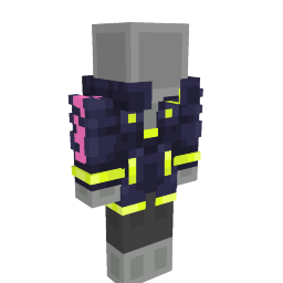 Thumbnail of the Minecraft Bedrock Marketplace product Cyberpunk Coat : Neon Pink and Yellow created by Antares.