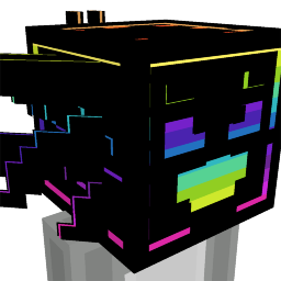 Thumbnail of the Minecraft Bedrock Marketplace product RGB Ghast Face Helmet - Cyberpunk Neon Mask created by Antares.