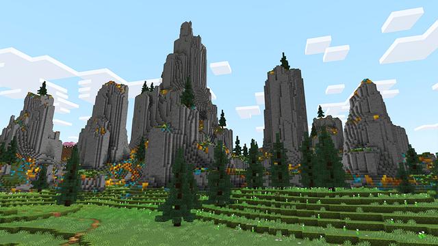 Screenshot of the Minecraft Bedrock Marketplace product Spaceship Survival Spawn created by Antares.