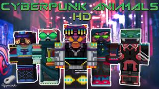 Thumbnail of the Minecraft Bedrock Marketplace product Cyberpunk Animals HD created by Appacado.