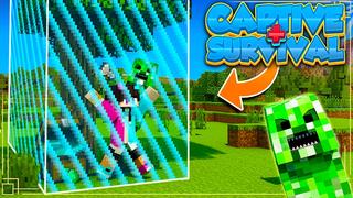 Thumbnail of the Minecraft Bedrock Marketplace product CAPTIVE SURVIVAL + created by Blue Depth Games.