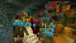 Screenshot of the Minecraft Bedrock Marketplace product Cave Parkour created by Blue Depth Games.