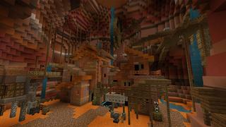 Screenshot of the Minecraft Bedrock Marketplace product Cave Parkour created by Blue Depth Games.