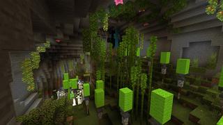 Screenshot of the Minecraft Bedrock Marketplace product Cave Parkour created by Blue Depth Games.