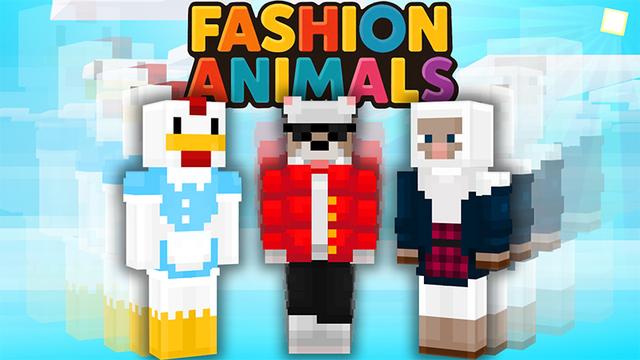 Thumbnail of the Minecraft Bedrock Marketplace product Fashion Animals created by Blue Depth Games.