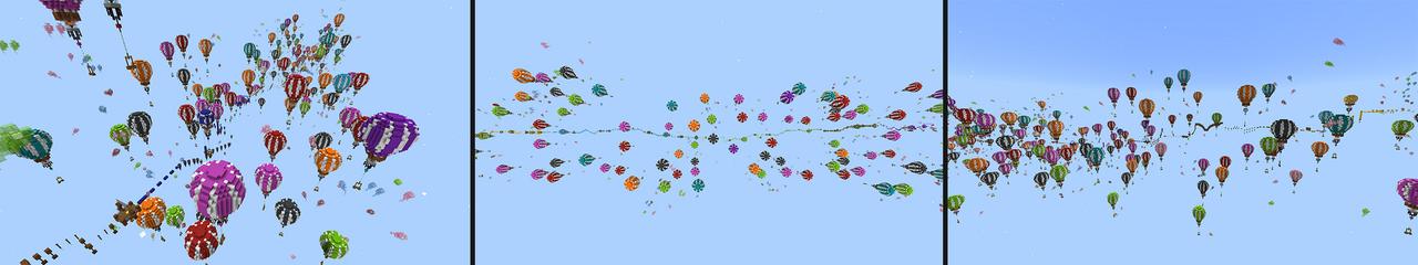 Panorama of the Minecraft Bedrock Marketplace product Mega Long Parkour created by Blue Depth Games.