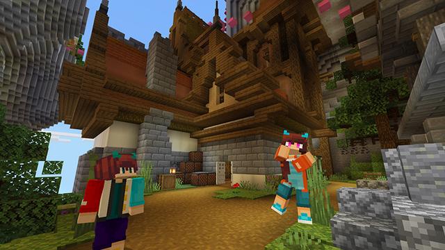 Screenshot of the Minecraft Bedrock Marketplace product Moon Base created by Blue Depth Games.