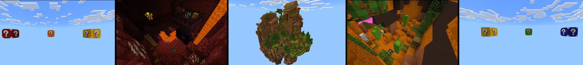 Panorama of the Minecraft Bedrock Marketplace product One Block Skyblock created by Blue Depth Games.