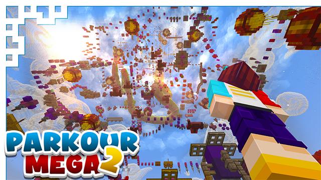 Thumbnail of the Minecraft Bedrock Marketplace product Parkour Mega 2 created by Blue Depth Games.