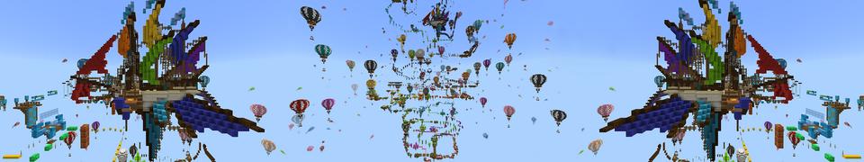 Panorama of the Minecraft Bedrock Marketplace product Parkour Mega created by Blue Depth Games.