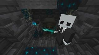 Screenshot of the Minecraft Bedrock Marketplace product Whispering Warden Shrine created by Blue Depth Games.