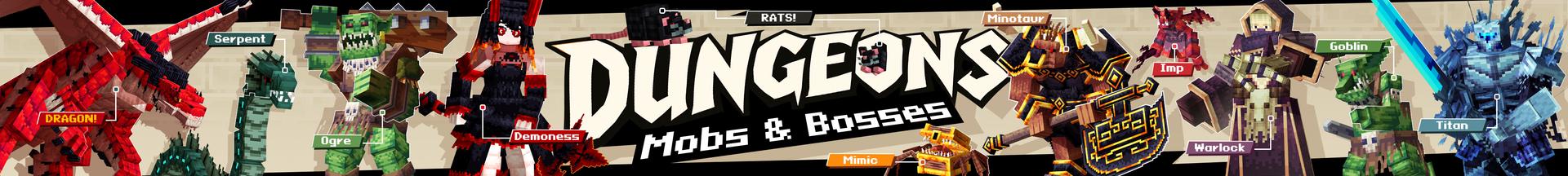 Panorama of the Minecraft Bedrock Marketplace product Dungeons Add-On created by Architects Edge.