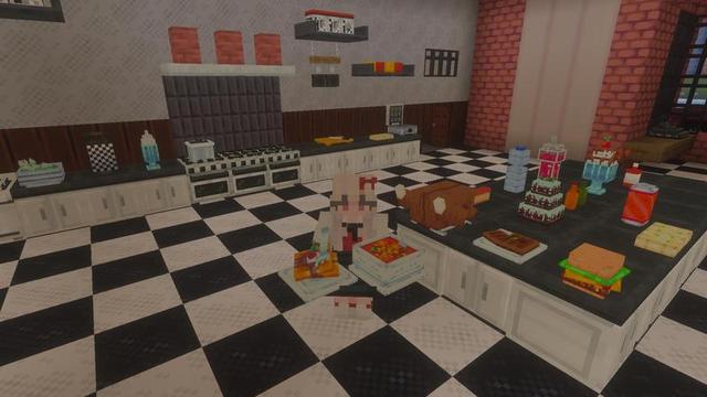 Screenshot of the Minecraft Bedrock Marketplace product Restaurant Simulator created by Architects Edge.