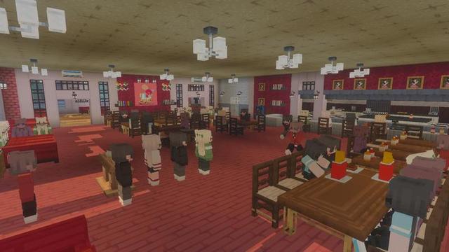 Screenshot of the Minecraft Bedrock Marketplace product Restaurant Simulator created by Architects Edge.