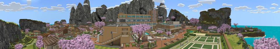 Panorama of the Minecraft Bedrock Marketplace product Anime Academy created by AriaCreations.