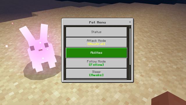 Screenshot of the Minecraft Bedrock Marketplace product Ghost Pets Add-On created by AriaCreations.