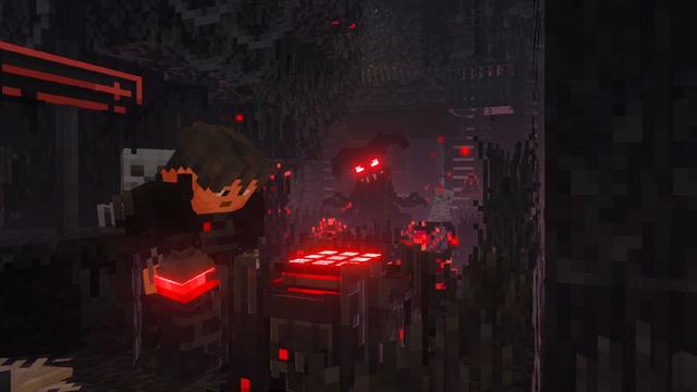 Screenshot of the Minecraft Bedrock Marketplace product Horror Creatures Add-On created by AriaCreations.