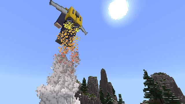 Screenshot of the Minecraft Bedrock Marketplace product Jetpacks created by AriaCreations.