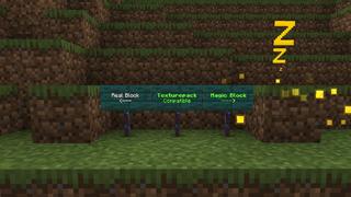 Screenshot of the Minecraft Bedrock Marketplace product Magic Block Add-On created by AriaCreations.