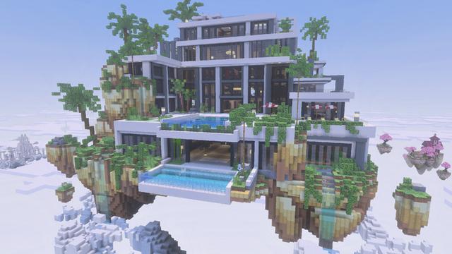 Screenshot of the Minecraft Bedrock Marketplace product My Sky Dimension Add-On created by AriaCreations.
