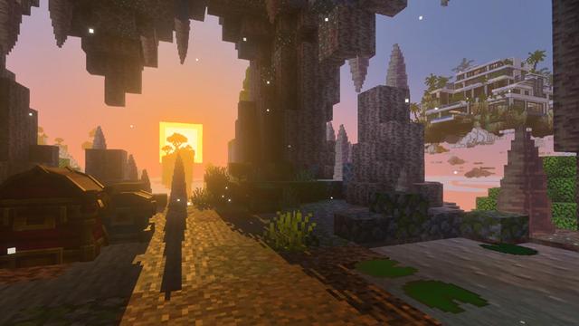 Screenshot of the Minecraft Bedrock Marketplace product My Sky Dimension Add-On created by AriaCreations.