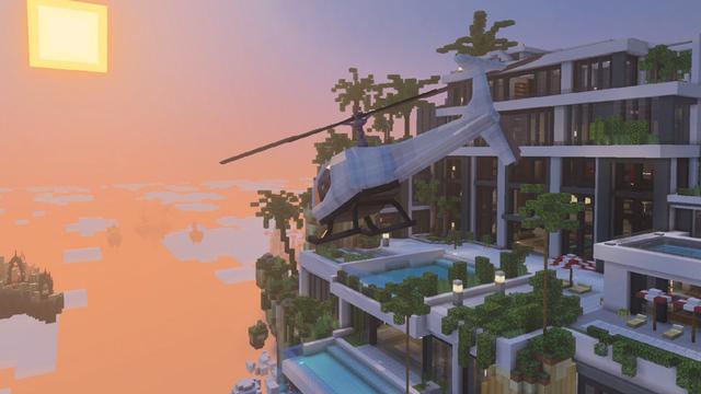 Screenshot of the Minecraft Bedrock Marketplace product My Sky Dimension Add-On created by AriaCreations.