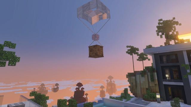 Screenshot of the Minecraft Bedrock Marketplace product My Sky Dimension Add-On created by AriaCreations.