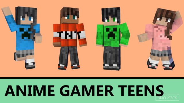 Thumbnail of the Minecraft Bedrock Marketplace product Anime Gamer Teens created by Arrow Art Games.