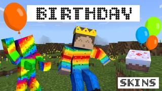 Thumbnail of the Minecraft Bedrock Marketplace product Birthday Skins created by Arrow Art Games.