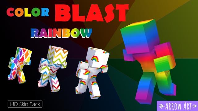 Thumbnail of the Minecraft Bedrock Marketplace product Color Blast: Rainbow created by Arrow Art Games.