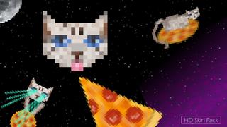 Thumbnail of the Minecraft Bedrock Marketplace product Pizza Cats in Space created by Arrow Art Games.
