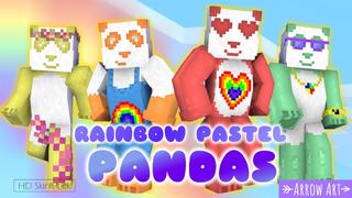 Thumbnail of the Minecraft Bedrock Marketplace product Rainbow Pastel Pandas created by Arrow Art Games.