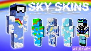 Thumbnail of the Minecraft Bedrock Marketplace product Sky Skins created by Arrow Art Games.