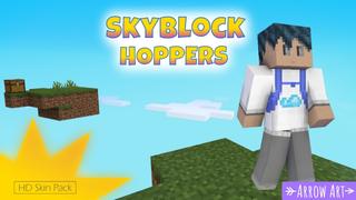 Thumbnail of the Minecraft Bedrock Marketplace product Skyblock Hoppers created by Arrow Art Games.
