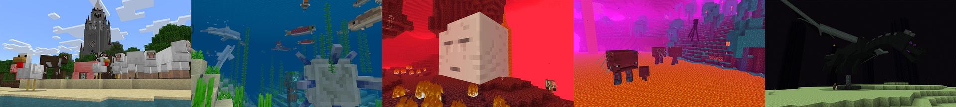 Panorama of the Minecraft Bedrock Marketplace product Giant Mobs created by ASCENT.