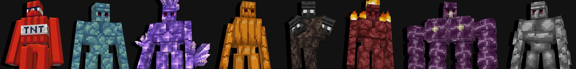 Panorama of the Minecraft Bedrock Marketplace product Golem Expansion created by ASCENT.