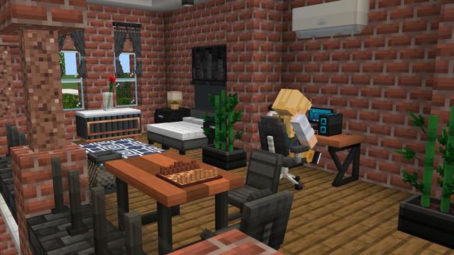 Screenshot of the Minecraft Bedrock Marketplace product MODERN FURNITURE Add-On created by ASCENT.