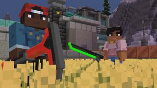 Screenshot of the Minecraft Bedrock Marketplace product RGB Weapons created by ASCENT.