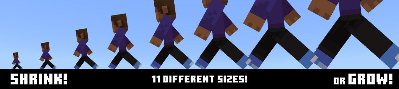 Panorama of the Minecraft Bedrock Marketplace product Size Shifter created by ASCENT.
