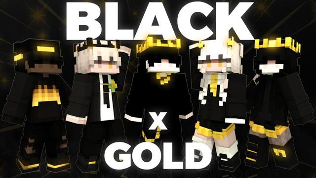 Thumbnail of the Minecraft Bedrock Marketplace product Black X Gold created by Asiago Bagels.