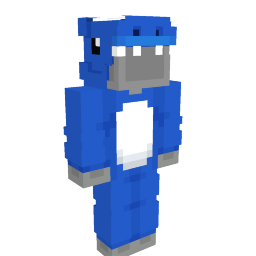 Thumbnail of the Minecraft Bedrock Marketplace product Blue Dinosaur Pajamas created by Asiago Bagels.