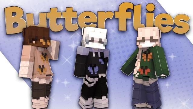 Thumbnail of the Minecraft Bedrock Marketplace product Butterflies! created by Asiago Bagels.