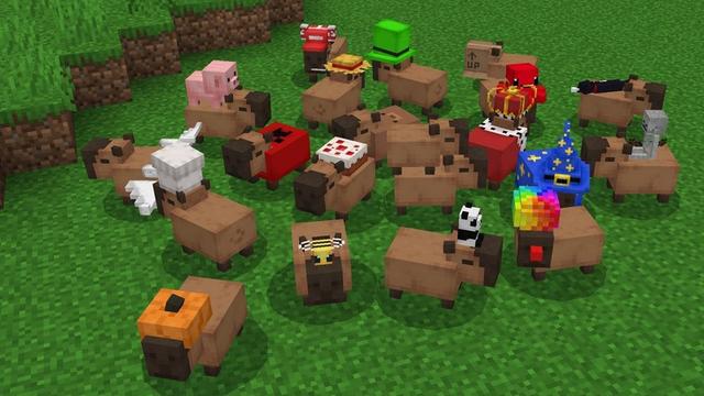 Screenshot of the Minecraft Bedrock Marketplace product Capybaras Add-On created by Asiago Bagels.