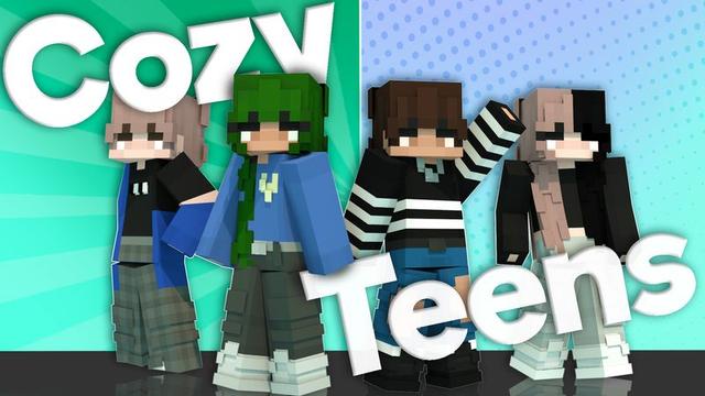 Thumbnail of the Minecraft Bedrock Marketplace product Cozy Teens created by Asiago Bagels.