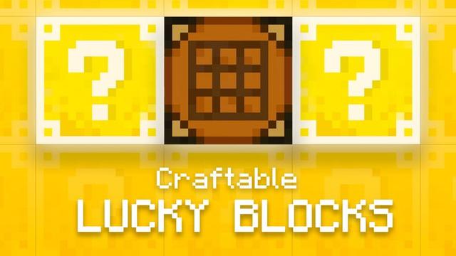 Thumbnail of the Minecraft Bedrock Marketplace product Craftable Lucky Blocks created by Asiago Bagels.
