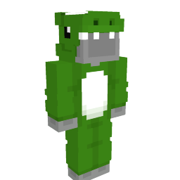 Thumbnail of the Minecraft Bedrock Marketplace product Dark Green Dinosaur Pajamas created by Asiago Bagels.