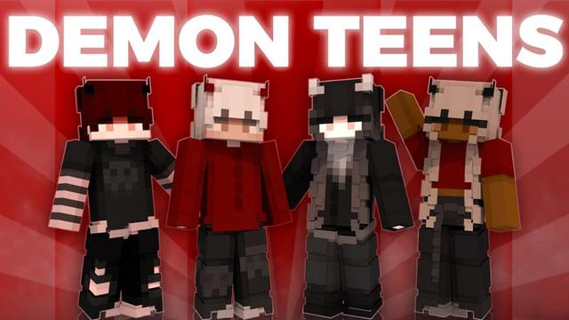 Thumbnail of the Minecraft Bedrock Marketplace product Demon Teens created by Asiago Bagels.