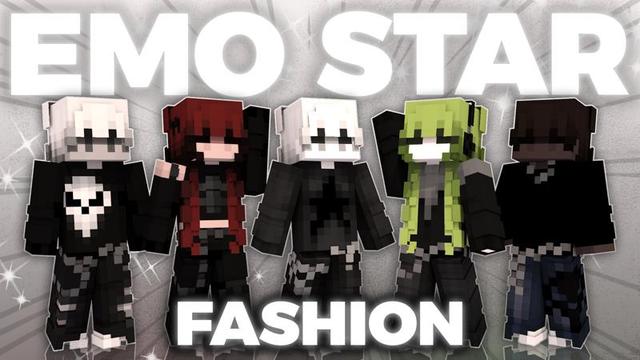 Thumbnail of the Minecraft Bedrock Marketplace product Emo Star Fashion created by Asiago Bagels.
