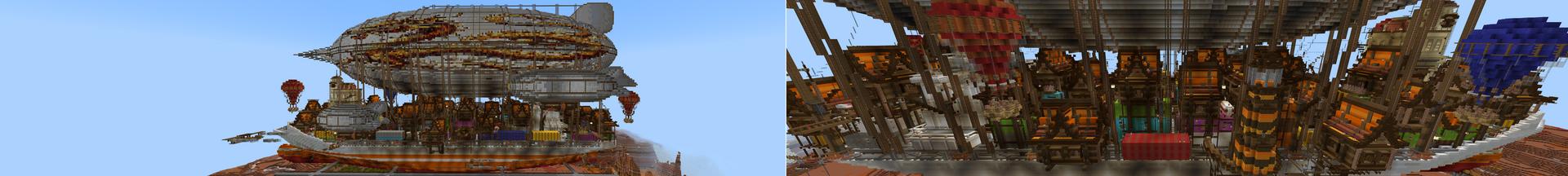 Panorama of the Minecraft Bedrock Marketplace product Floating City created by Asiago Bagels.