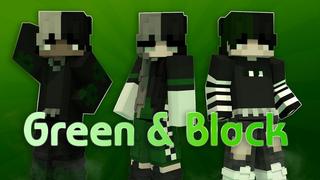 Thumbnail of the Minecraft Bedrock Marketplace product Green and Black created by Asiago Bagels.